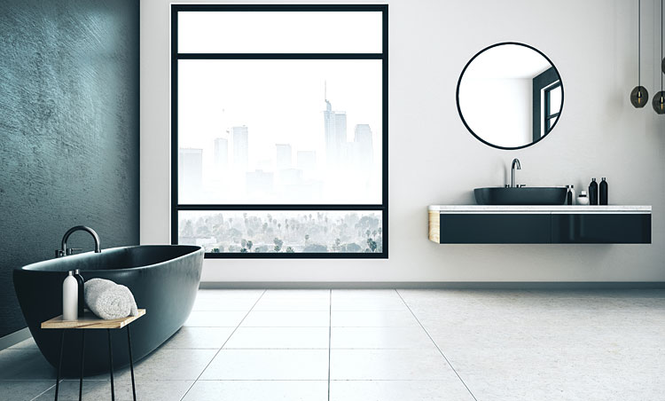 loftowa łazienka w stylu minimalistycznym 