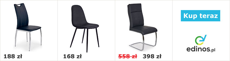 Nowoczesne krzesła w kolorze czarnym z oferty sklepu Edinos.pl 